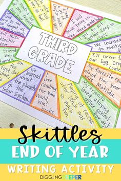 an end of year writing activity for third grade students