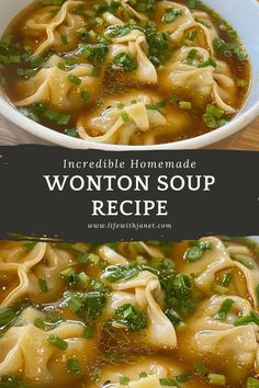 Broth For Dumpling Soup, Homemade Pork Wontons, Pork And Shrimp Wonton Soup, Pork Shrimp Wonton, Comfort Food Recipes For Two, Soup And Dumplings Recipe, Pork Dumpling Soup Recipes, Asian Soup With Dumplings, Diy Wonton Soup