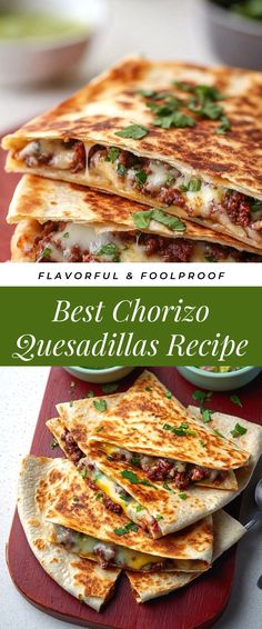 Image for Best Chorizo Quesadillas Recipe Chorizo Quesadilla Recipes, Dinner Recipes With Chorizo, Chorizo Tacos Recipes, Chorizo Quesadilla, Chorizo Tacos, Game Night With Friends, Breakfast Quesadilla, Mexican Chorizo, Chorizo Recipes