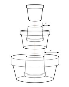 three plastic containers are shown with measurements for each individual item in the same size and shape