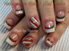 Christmas Nail Art Designs French Tips, Holiday Pedicure Ideas, Christmas Nail Tips, Christmas Nail Art Designs Xmas, 49ers Nails, Christmas Nail Designs Acrylic, Rodeo Nails, Camouflage Nails, Christmas Nails 2023