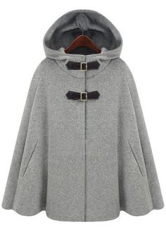 poncho coat Grey Winter Coat, Poncho Coat, Gray Coat, Poncho Jacket, Cape Style, Wool Poncho, Cape Coat, Poncho Cape, Cashmere Wool