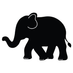 an elephant silhouetted on a white background