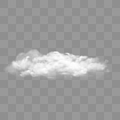 a white cloud floating in the air on a gray background