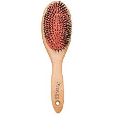 Enjoy the Perfect Combination of Strength and Flexibility with Boar Bristles Reinforced with Nylon When stying thick hair, it's important to gently massage your scalp with nylon-boar bristle hairbrush. This type of brush is perfect for thick and curly hair, as the boar bristles condition the hair while the nylon helps with detangling and styling. Opt for an eco-friendly hairbrush with a simple ergonomic design. Mixed Bristle Wood Hairbrush, which not only conditions and smooths the hair but also Styling Thick Hair, Thick Coarse Hair, Professional Hair Tools, Pro Hair, Boar Bristle Brush, Hair Brush Set, Paddle Brush, Brush Type, Professional Hairstyles