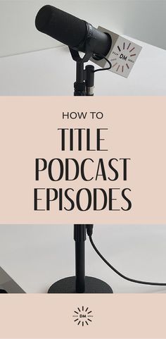 a microphone on top of a table with the words how to title it in black and white