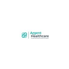 the logo for agent health care, which is designed to look like it has been placed on