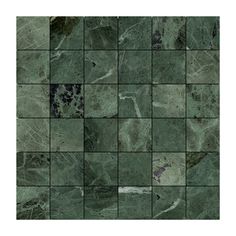 green marble tiles are arranged in rows