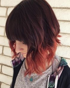 20 Dip Dye Hair Ideas – Delight for All! Dip Dye Bob, Dip Dye Hair Brown, Red Dip Dye Hair, Dye Hair Ideas, Red Dip Dye, Pink Dip Dye, Dyed Hair Pastel