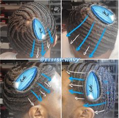 Waves Black Men, 540 Waves, 720 Waves, Wavy Hair With Braid, Haircut Designs For Men, Healthy Black Hair