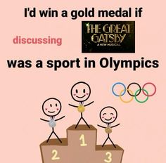 an olympic poster with the words i'd win a gold medal if discussing was a sport in olympics