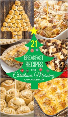 breakfast recipes for christmas morning with text overlay