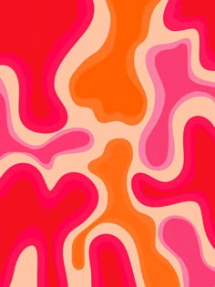 an abstract background with wavy lines and colors in shades of pink, orange, yellow and red