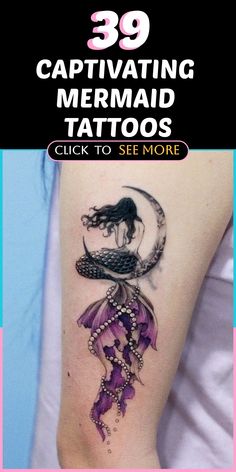 the cover of 39 captivating mermaid tattoos