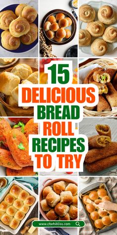 Bread rolls are the ultimate comfort food—soft, fluffy, and versatile, they can accompany any meal or be enjoyed on their own. Whether you're looking for a traditional dinner roll, a sweet variation, or something with extra flavor like garlic or herbs, bread rolls are a perfect addition to any table. These 15+ bread roll recipes offer a wide variety of options that suit any occasion, from family dinners to holiday feasts. With simple ingredients and easy techniques, these rolls will elevate your baking skills and impress your guests. Bread Roll Recipes, Sweet Potato Rolls, Baking Skills, Bread Rolls Recipe, Dinner Roll, Potato Roll, Roll Recipes, Bread Roll, Easy Bread Recipes