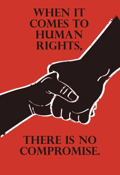 there is no compression on this poster to describe what it comes to human rights