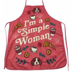 an apron that says i'm a simple woman