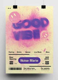 a poster with the words noise marie on it