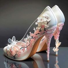 Whimsical Shoes, Fairy Shoes, Fashion Shoes Heels, Cute Shoes Heels, Fancy Shoes, Girly Shoes, Pretty Shoes, Dream Shoes