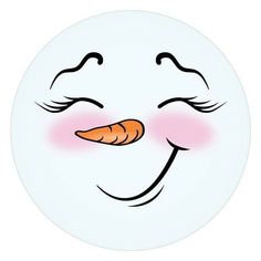 a smiling face with a carrot sticking out of it's mouth and eyes closed