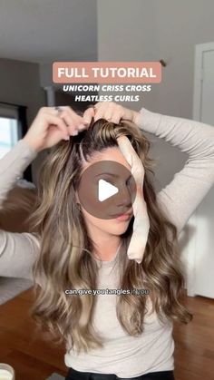 Heartless Curl Braids, Unicorn Heartless Curls Tutorial, Large Heatless Curls, Different Heatless Curl Methods, How To Do The Unicorn Heatless Curls, Braided Heatless Curls, Heartless Curls Long Thick Hair, Heartless Curls For Shoulder Length Hair, Heaess Curles