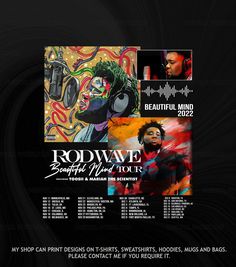 the poster for rod wave's upcoming album, featuring artwork by artist and musician