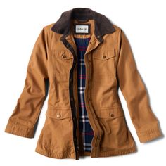 Women’s Orvis 1856 Barn Coat Cotton Parka For Workwear In Fall, Brown Sport Coat For Winter Outdoor Activities, Fall Sport Coat With Fleece Lining For Outdoor Activities, Fall Outdoor Parka, Brown Utility Jacket For Cold Weather, Fall Parka With Fleece Lining, Cold Weather Fall Parka For Winter Wear, Winter Parka With Fleece Lining, Fall Winter Parka For Cold Weather