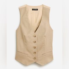 Refresh Your Office-Outfit Rotation With This Modern Take On The Waistcoat, With A Flattering V-Neckline And A Tailored, Button-Up Silhouette. Pair This With A Comfy Tee Or Button-Up Or Wear It On Its Own. Plus, It's Made With Easy-To-Move-In Stretch Linen That Keeps You Cool And Looks Sharp All Day Long (Think: Minimal Wrinkling). This Style Is Also Made With A Plant-Based Sorona Polymer That Uses Less Energy And Emits Fewer Greenhouse Gases During Processing. 67% Linen/33% Sorona Bio-Polyester Classic Vest With Lapel Collar For Fall, Fall Notch Lapel Vest With Hidden Button Closure, Winter Workwear Vest With Notch Lapel, Fall Vest With Hidden Button Closure For Work, Fall Workwear Vest With Hidden Button Closure, Classic Notch Lapel Vest For Fall, Classic Vest For Workwear In Fall, Classic Vest For Work In Fall, Classic Workwear Vest For Fall