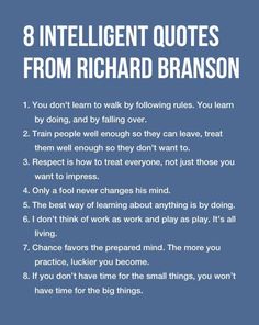 the eight intelligent quotes from richard branon, who are being used to teach children