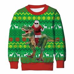 Season:Winter,Fall; Fabric:Polyester; Sleeve Length:Long Sleeve; Look After Me:Machine wash; Gender:Boys; Style:Cool,Cute; Occasion:Outdoor; Kids Apparel:Sweatshirt; Age Group:Kids; Pattern:Santa Claus,Animal,Dinosaur; Design:Crewneck; Age:7-13 Years; Listing Date:10/11/2022; Bust:; Length:; Sleeve:; Festival:Christmas Christmas Pizza, Christmas Graphic Design, Mix Match Outfits, Christmas Sweater Men, Christmas Graphics, Christmas Jumper, 3d Christmas, Reindeer Christmas, Sweater Gift