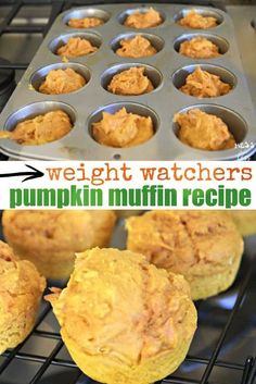 pumpkin muffins are cooling in the oven, and then being baked into muffin tins