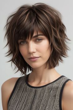 28+ Shag Haircuts Thin Hair 22 Layered Short Shag Hairstyles, Womens Shag Haircut, Short Shag Cuts For Fine Hair, Becky Bloom, A Shag Haircut, Shaggy Cut, Lisa Hair, Rocker Hair, 50 Hairstyles