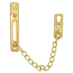 an image of a golden door handle with a chain on the front and back side