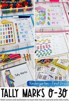 this is a collage of different activities for kids to do with their math skills