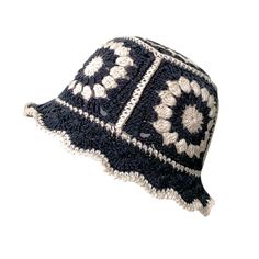 PRICES MAY VARY. CIRCUNFERENCE- 22.04 to 22.83 inche, the crochet hat has slightly elastic, made to fit average adult head. SUPERIOR QUALITY- Cute Hand Made Knitted hat are made of premium quality polyester and cotton, makes the hat soft and cozy. which is comfortable, skin-friendly for daily wear. GREAT ACCESSORY- Suitable for daily wearing, traveling, shopping, taking photos. Foldable and packable, it always ready for on-the-go. STYLISH- Our trendy knitted hat features flower pattern, hollow o Boho Knitting, Knit Bucket Hat, Floral Bucket Hat, Large Brim Hat, Knitted Beanies, Floppy Beach Hat, Crochet Hats Free Pattern, Crochet Bucket Hat, Vintage Floral Pattern