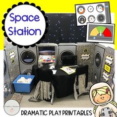 the space station is set up for kids to play