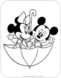 mickey and minnie mouse coloring pages