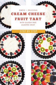 the steps to make a cream cheese fruit tart