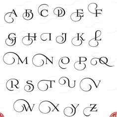 the letters are drawn in different styles and sizes, with black ink on white paper