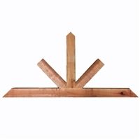 a wooden shelf with three pieces of wood sticking out of it's sides on a white background