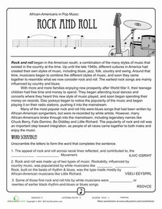 the rock and roll sheet music book is shown in black and white, with an image of