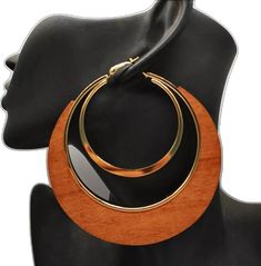 Trendy Red Circular Jewelry, Trendy Brown Hoop Jewelry, Trendy Brown Hoop Earrings, Trendy Small Hoop Brown Earrings, Trendy Circle Earrings With Ear Wire, Brown Single Hoop Earring, Brown Hoop Single Earring, Trendy Brown Earrings, Trendy Brown Circle Earrings