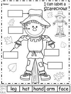 a scarecrow worksheet with the words i can label a scarecrow