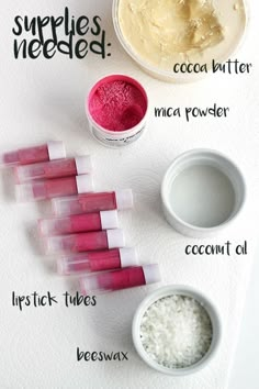 Diy Natural Makeup, Homemade Lipstick, Diy Makeup Recipe, Makeup Recipes, Săpunuri Handmade, Homemade Makeup, Diy Lipstick, Lip Balm Recipes, Homemade Cosmetics