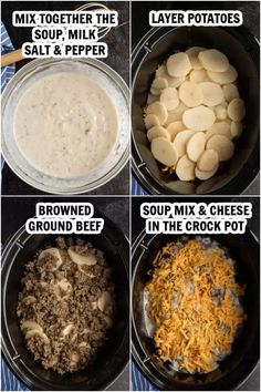 the steps to make cheeseburger soup in an instant pot