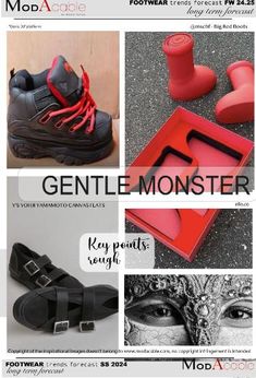 Shoes Trends, Canvas Flats, Gentle Monster, Red Boots, E Books