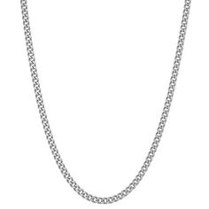 Features: Nickel FreeJewelry Closure: Lobster ClaspLink Construction: SolidStone: No StoneMetal Color: WhiteChain Length: 24 InchChain Width: 1.7 MillimetersMetal: Sterling SilverChain Construction: CurbCare: Wipe CleanCountry of Origin: Imported Silver Chain For Men, Curb Chain Necklace, Watch Chain, Necklace Online, Silver Chain Necklace, Necklace Sizes, Chains For Men, Curb Chain, Link Necklace