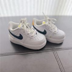 Baby/Toddler Size 5 “Have A Nike Day” Shoes. New (Without Box) And Never Worn. Lace Up, No Velcro. Black, Yellow And White In Color. Shoes Baby, Shoes Color, Kids Nike, Toddler Sizes, White Nikes, Kids Shoes, Baby Toddler, Nike Shoes, Kids Shop