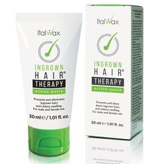 ItalWax Ingrown Hairs THERAPY - Active Paste | Prevents and Eliminates Ingrown Hairs and Reduces Swelling / 1.01 oz. - 30 mL. Waxing Vs Shaving, Natural Hair Removal Remedies, Underarm Hair Removal, Prevent Ingrown Hairs, Ingrown Hairs, Healing Waters, Hair Therapy, Unwanted Hair Removal, Unwanted Hair