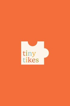 Primary logo for Tiny Tikes children's apparel against a muted orange background. Features a multi-colored, text-based logo in a friendly serif typeface and a cream puzzle piece, representing the brand's refined, colorful, and typographic visual identity. Toy Branding Design, Playful Minimalist Branding, Modern Playful Branding, Nursery Branding Identity, Kidswear Brand Logo, Kids Branding Design, Puzzle Logo, Emotions Cards, Clothing Labels Design